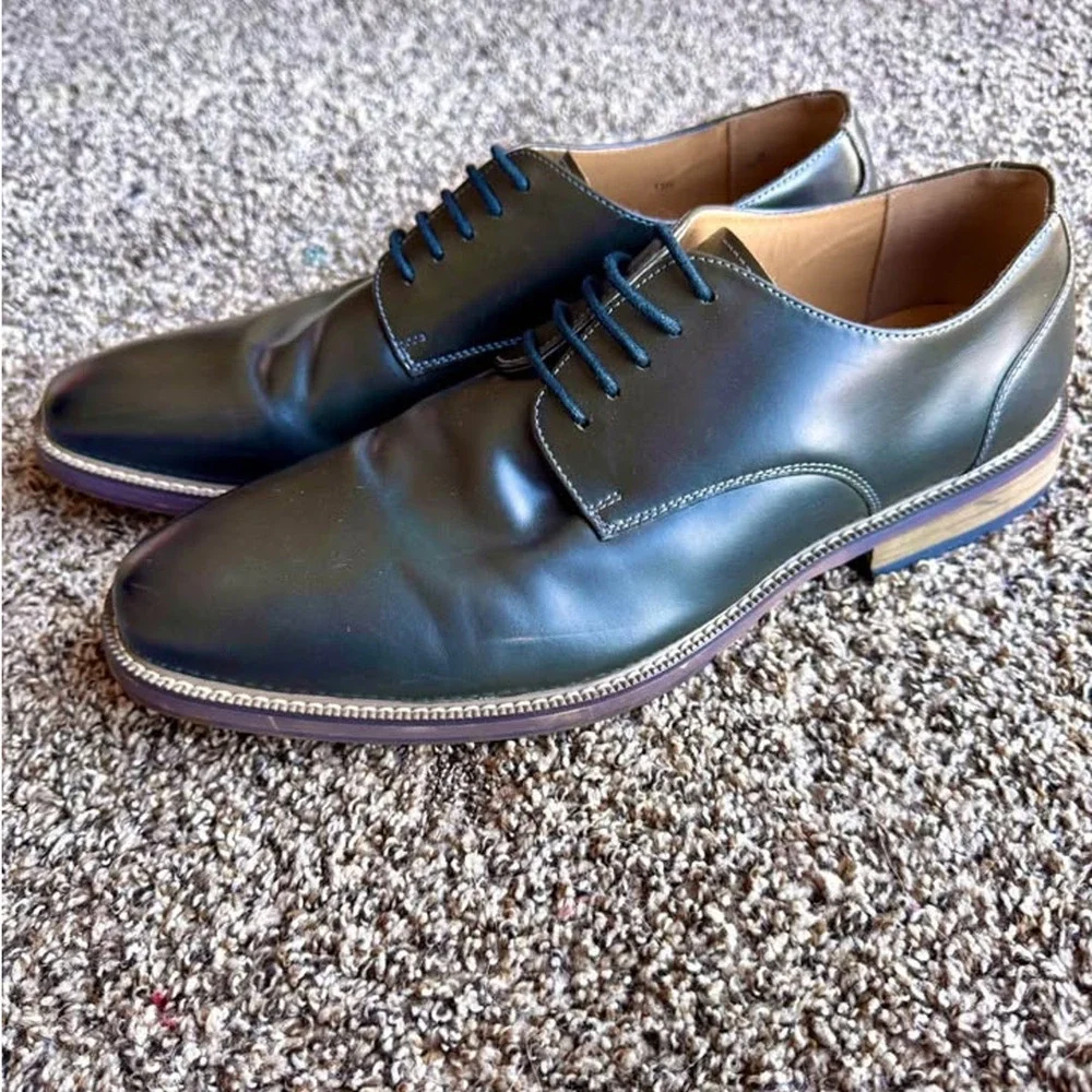 Joseph Abboud Men’s Black Leather Oxford Dress Shoes Size 13 Lace Up Classic